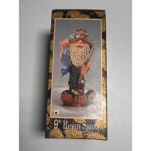Vintage 9" Resin Fisherman Santa New Open Box
